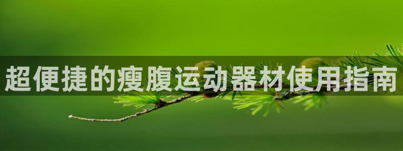 征途国际平台注册：超便捷的瘦腹运动器材使用指南
